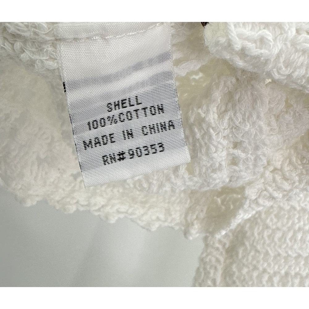 Rebellion Again Cream Crochet Cropped Cardigan XS Boho Beachy Festival Western - Picture 5 of 8